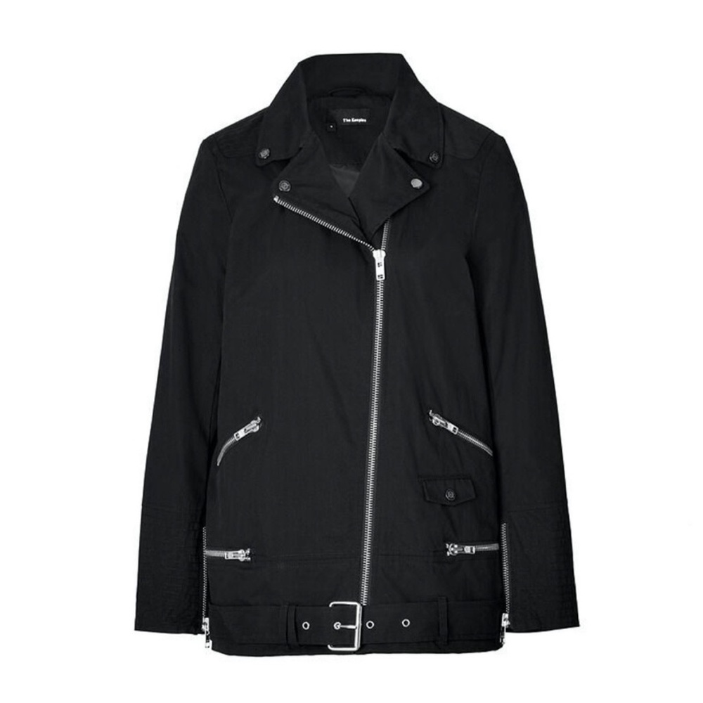 The Kooples Peach Parka Cotton Biker Moto Jacket